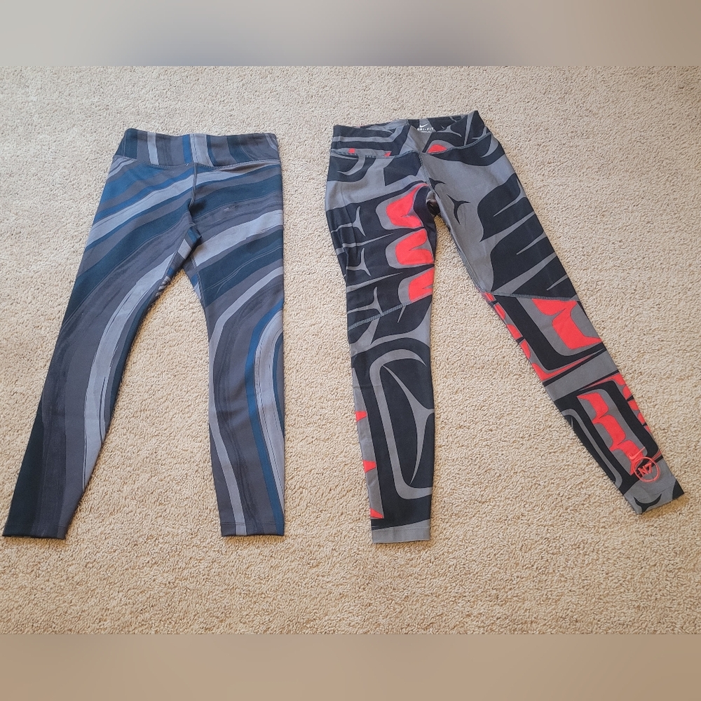 2 pairs of Nike  DRI-FIT women's leggings. Size Small. Pretty much brand new!